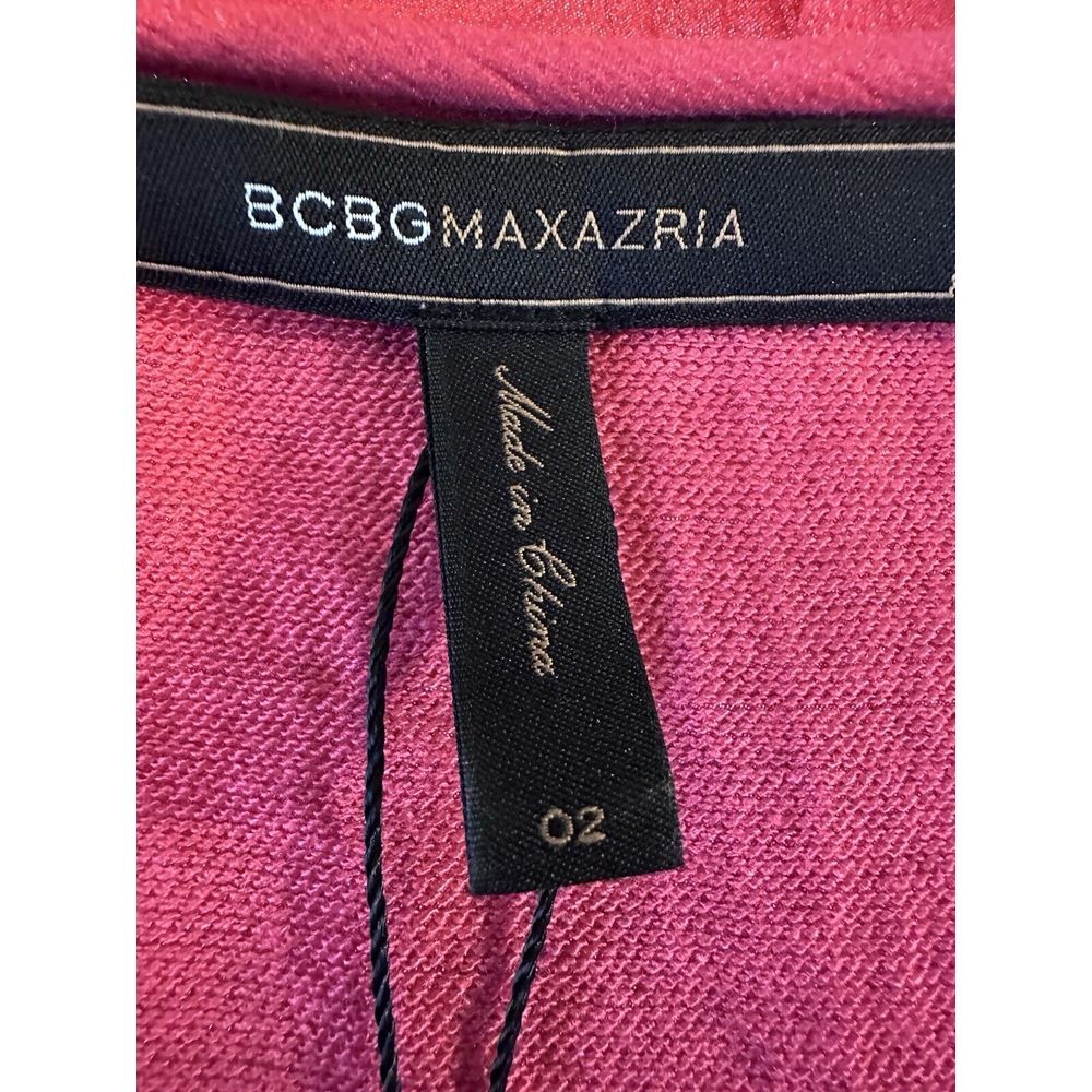 $194 BCBG Max Azria Mini Raspberry Ruffle Dress Pink Sleeveless Sz 2 - Picture 5 of 7
